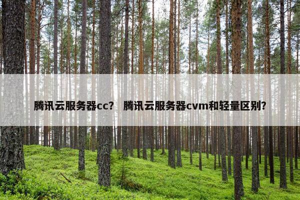 腾讯云服务器cc？ 腾讯云服务器cvm和轻量区别？
