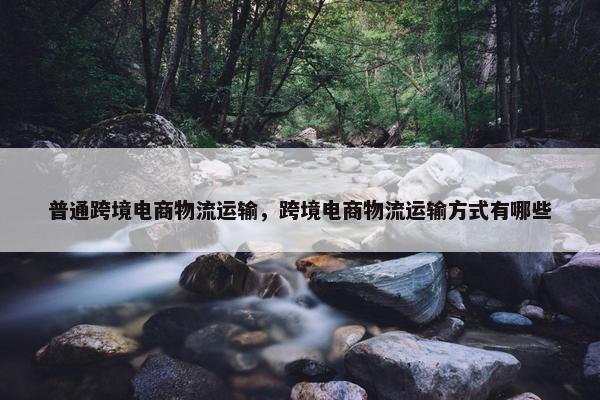 普通跨境电商物流运输，跨境电商物流运输方式有哪些