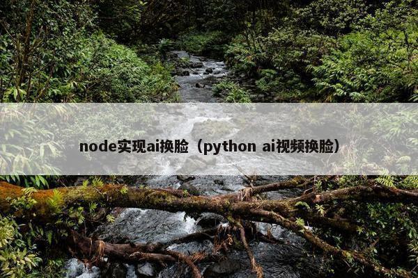 node实现ai换脸（python ai视频换脸）