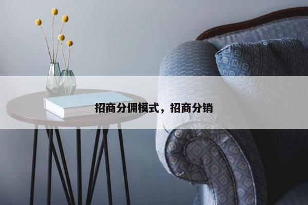 招商分佣模式，招商分销