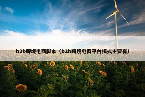 b2b跨境电商脚本（b2b跨境电商平台模式主要有）
