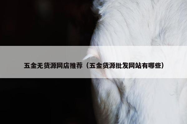五金无货源网店推荐（五金货源批发网站有哪些）