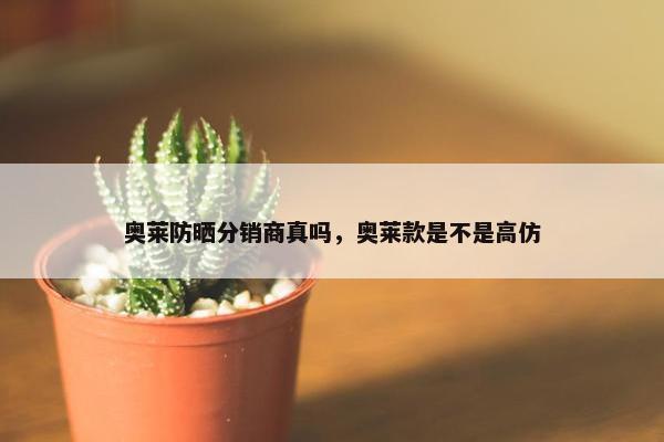 奥莱防晒分销商真吗，奥莱款是不是高仿