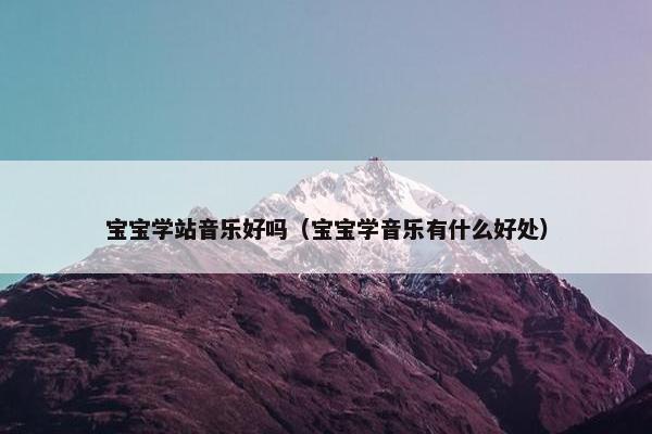 宝宝学站音乐好吗(宝宝学音乐有什么好处) 宝宝学站音乐好吗(宝宝学音乐有什么好处)