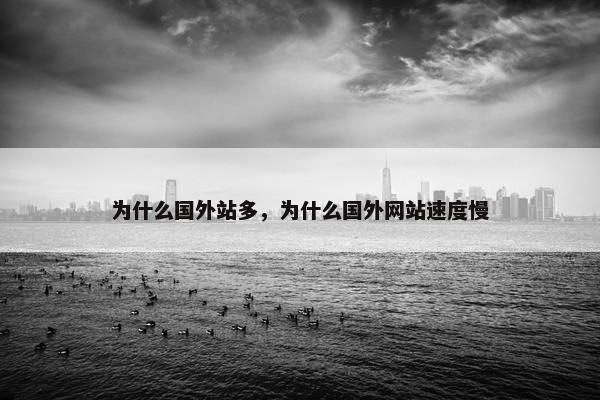 为什么国外站多,为什么国外网站速度慢