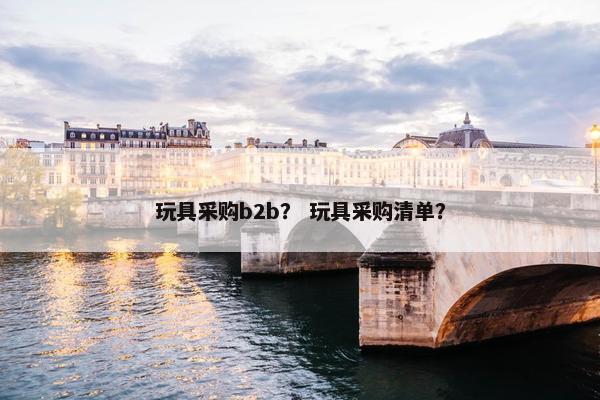 玩具采购b2b? 玩具采购清单?