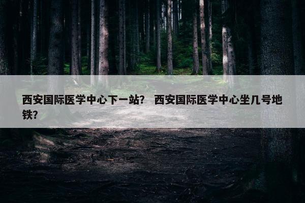 西安国际医学中心下一站? 西安国际医学中心坐几号地铁?