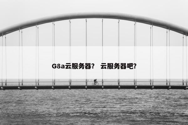 G8a云服务器? 云服务器吧?