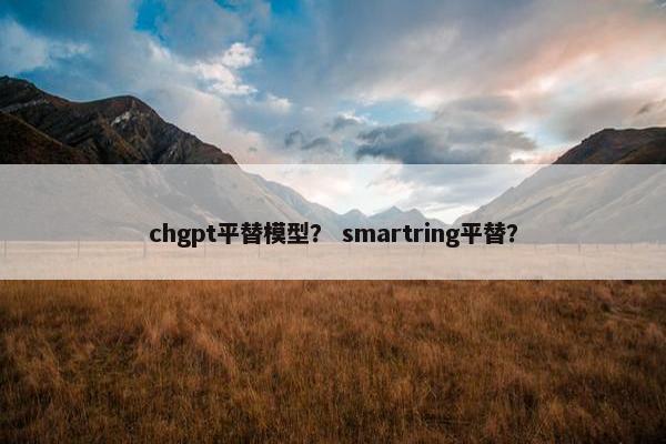 chgpt平替模型? smartring平替?