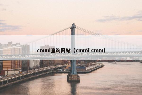 cmmi查询网站（cmmi cmm）