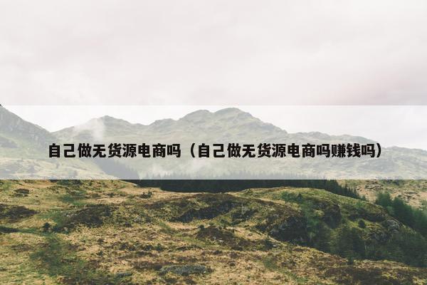 自己做无货源电商吗（自己做无货源电商吗赚钱吗）