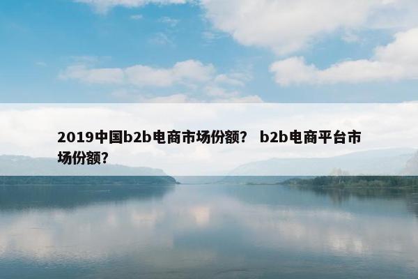 2019中国b2b电商市场份额？ b2b电商平台市场份额？