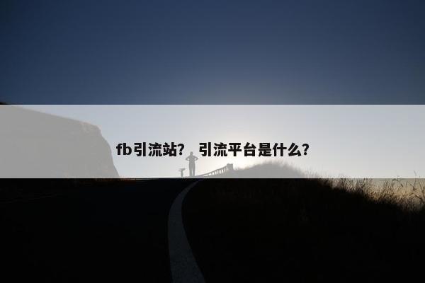 fb引流站？ 引流平台是什么？
