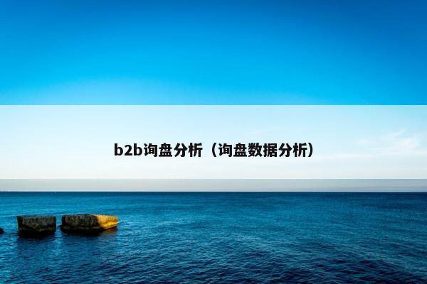 b2b询盘分析（询盘数据分析）
