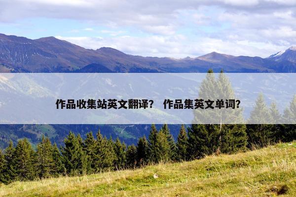 作品收集站英文翻译？ 作品集英文单词？