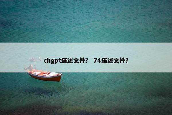 chgpt描述文件？ 74描述文件？