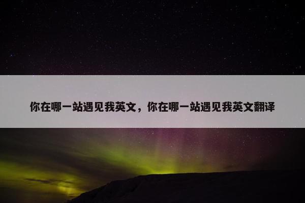 你在哪一站遇见我英文，你在哪一站遇见我英文翻译