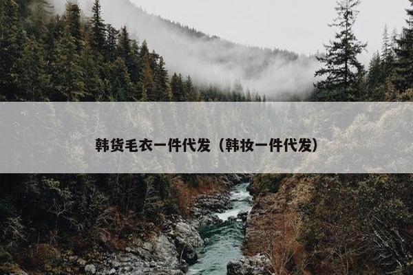 韩货毛衣一件代发(韩妆一件代发)