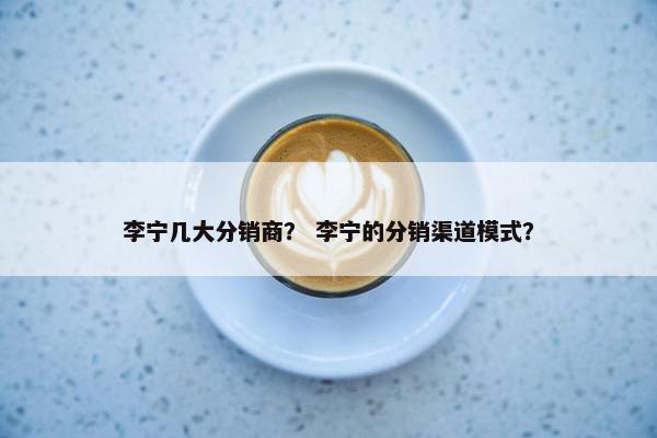 李宁几大分销商？ 李宁的分销渠道模式？