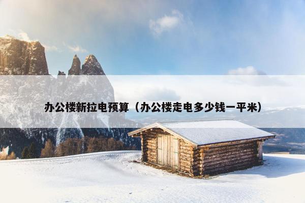 办公楼新拉电预算（办公楼走电多少钱一平米）