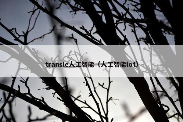 transle人工智能(人工智能lot)