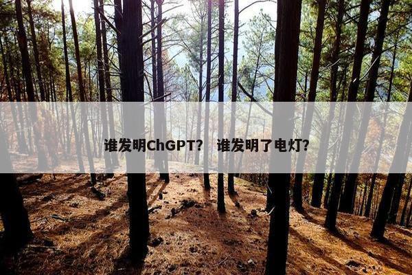谁发明ChGPT？ 谁发明了电灯？