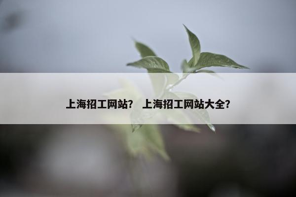 上海招工网站? 上海招工网站大全?