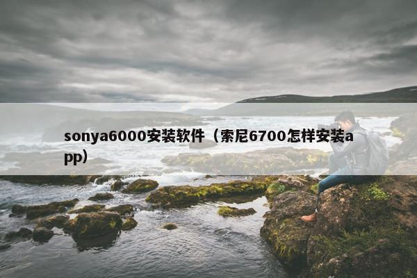 sonya6000安装软件(索尼6700怎样安装app)