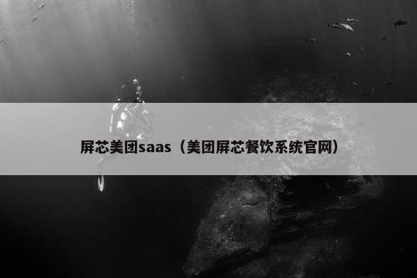 屏芯美团saas（美团屏芯餐饮系统官网）