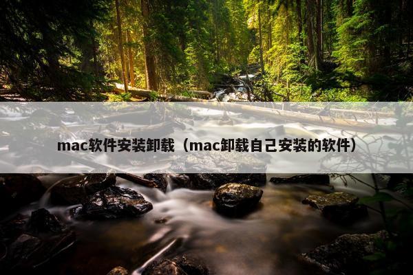 mac软件安装卸载（mac卸载自己安装的软件）
