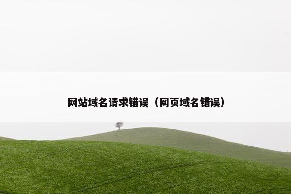 网站域名请求错误（网页域名错误）