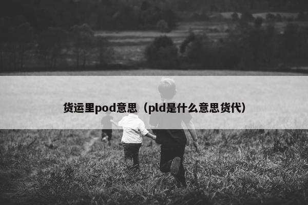 货运里pod意思（pld是什么意思货代）
