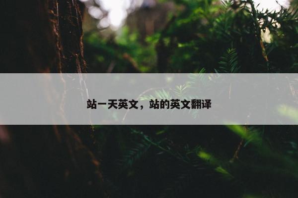 站一天英文,站的英文翻译