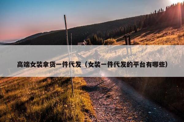 高端女装拿货一件代发（女装一件代发的平台有哪些）