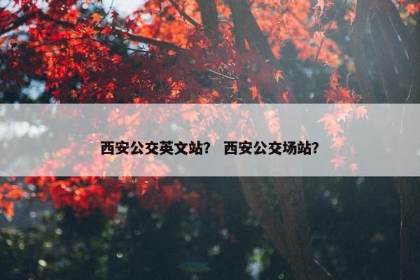 西安公交英文站？ 西安公交场站？