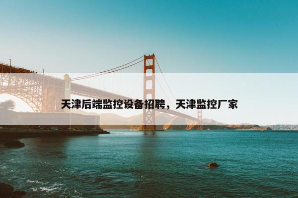 天津后端监控设备招聘,天津监控厂家