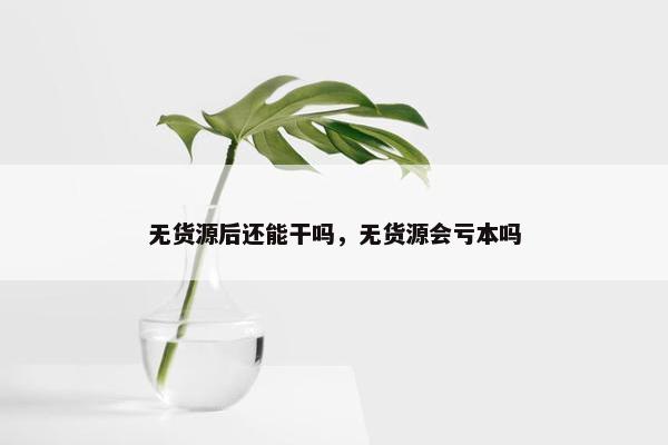 无货源后还能干吗,无货源会亏本吗