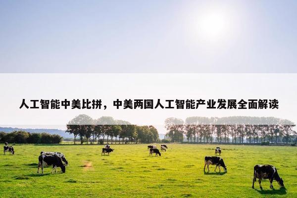 人工智能中美比拼,中美两国人工智能产业发展全面解读