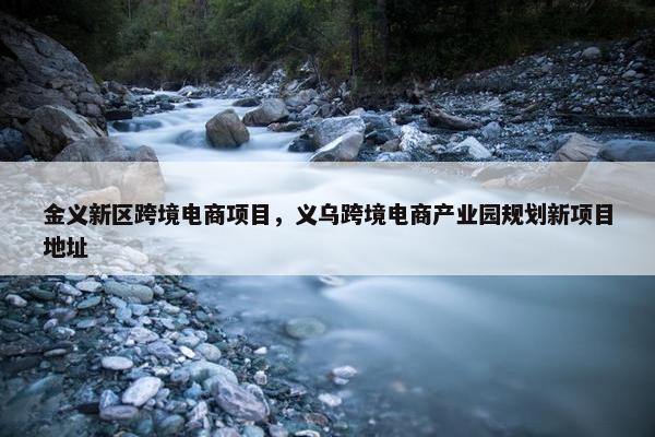 金义新区跨境电商项目,义乌跨境电商产业园规划新项目地址