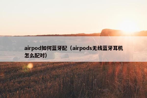 airpod如何蓝牙配（airpods无线蓝牙耳机怎么配对）
