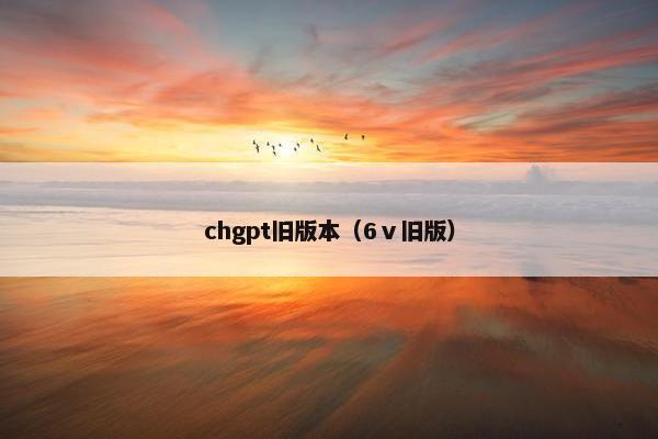 chgpt旧版本（6ⅴ旧版）