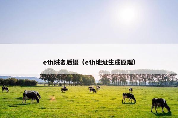eth域名后缀(eth地址生成原理)