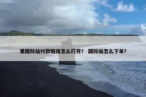 里国际站付款链接怎么打开？ 国际站怎么下单？