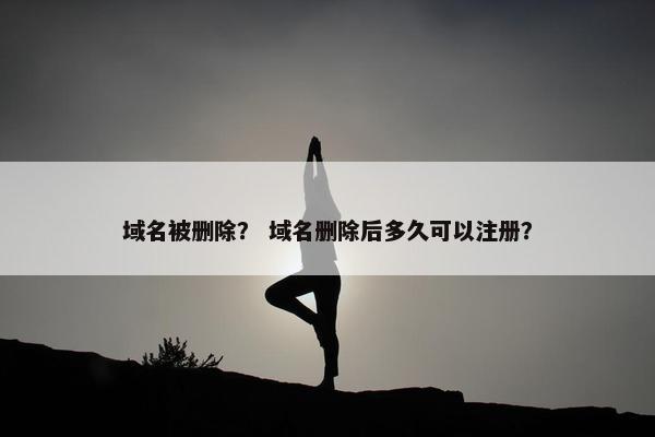 域名被删除？ 域名删除后多久可以注册？