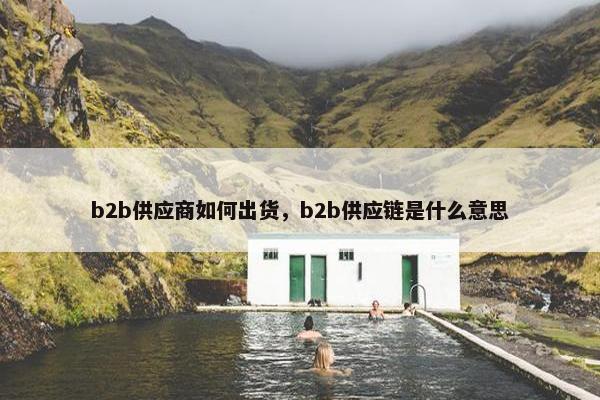 b2b供应商如何出货，b2b供应链是什么意思