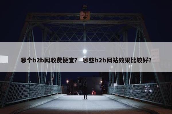 哪个b2b网收费便宜？ 哪些b2b网站效果比较好？