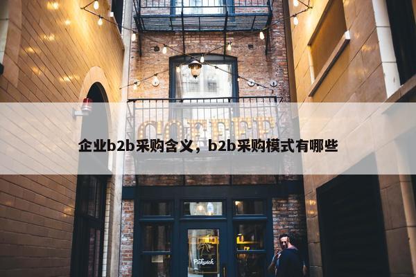 企业b2b采购含义，b2b采购模式有哪些