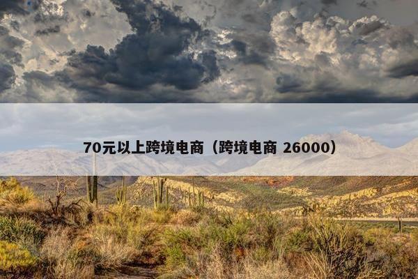 70元以上跨境电商（跨境电商 26000）
