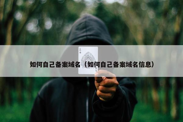 如何自己备案域名(如何自己备案域名信息)