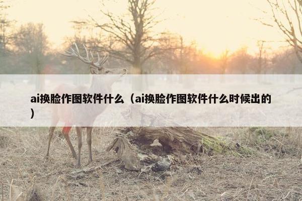 ai换脸作图软件什么（ai换脸作图软件什么时候出的）